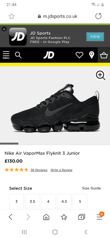 vapormax flyknit junior